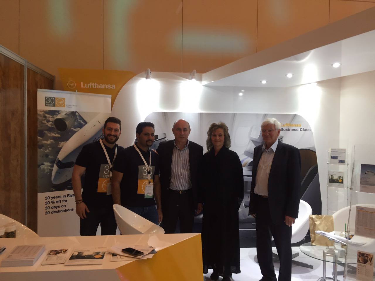 Lindauer Reisebüro at the Riyadh Travel Fair 2017 with Lufthansa and the German ambassador Mr Heller
